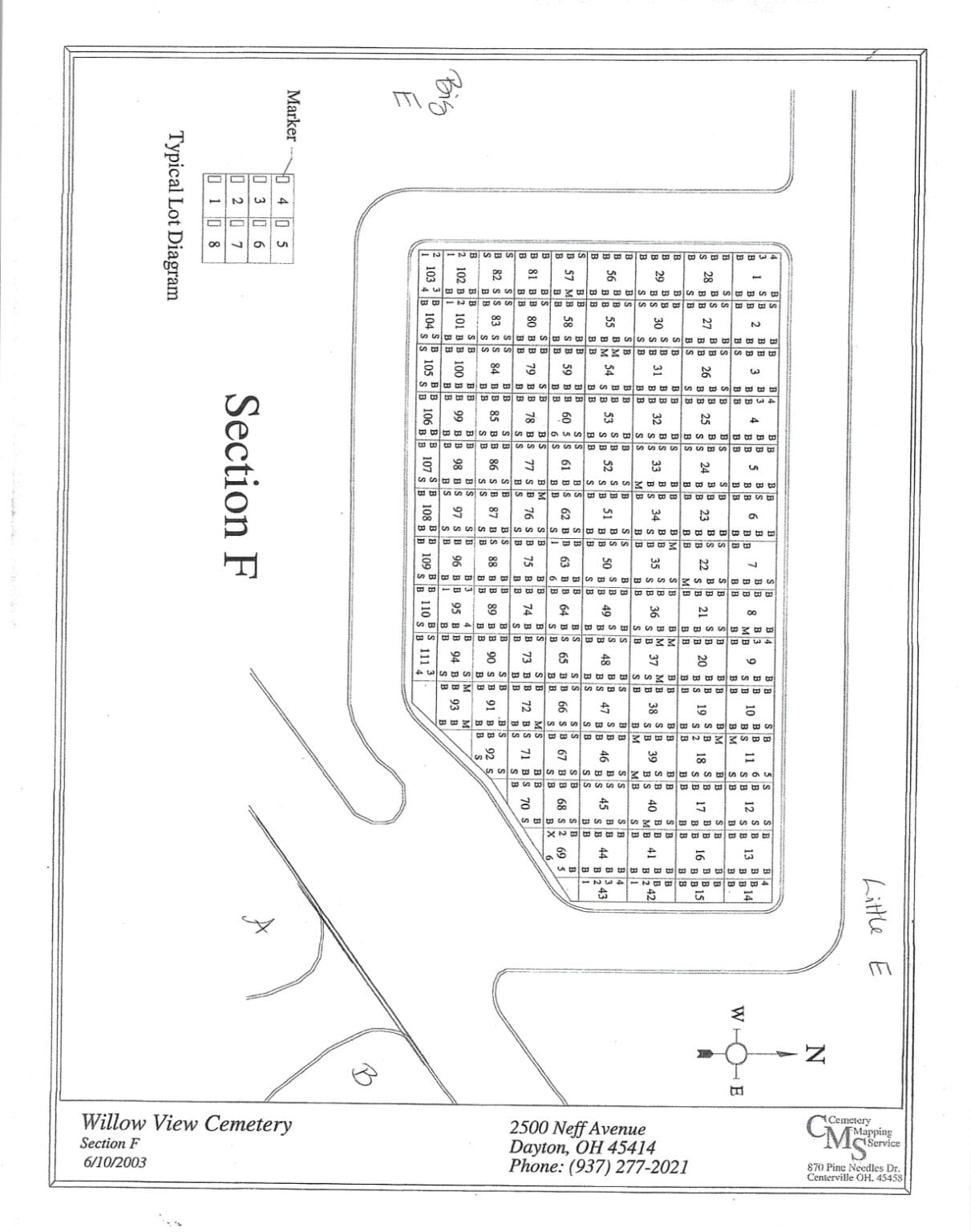 Section Maps | Cemetery Layouts by Willow View Cemetery